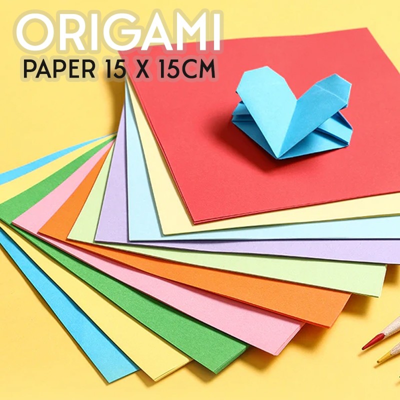 15cm Square Coloured Origami Folding Paper 3D Craft DIY Folded Paper Crafts