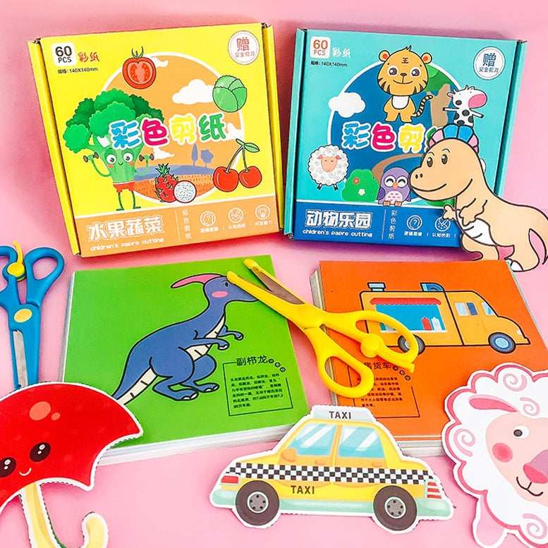 ✂️ SG LOCAL STOCK ✂️ Toddler Paper Cutting Scissor Skills Kids Activity Cut Paper Children Busy Book