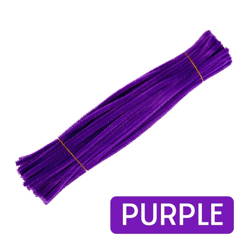 Chenille Stems Macaron Pipe Cleaners Fuzzy Wire Sticks Creative DIY Flower Crafts