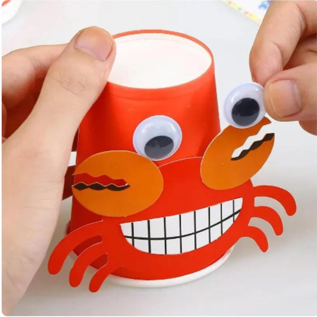 3D Paper Cups DIY Art Craft Stickers Cutting Toy