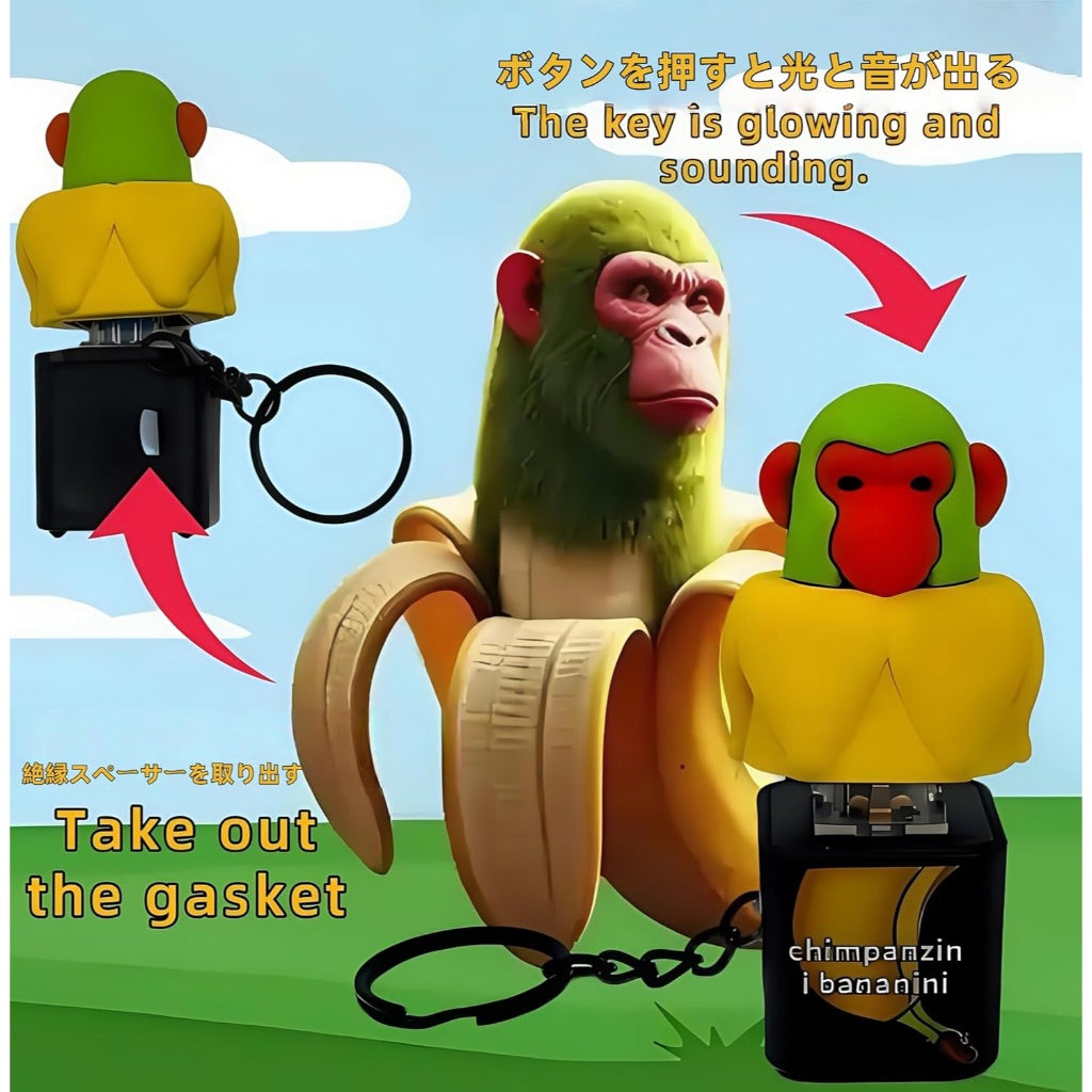 Italian Brainrot Fidget Light Keychain Clicker Toy