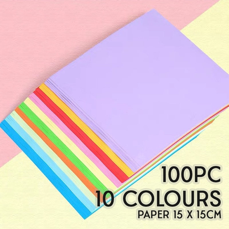 Origami Paper 15cm Creative Square Coloured Folding Paper Kids DIY Art Crafts