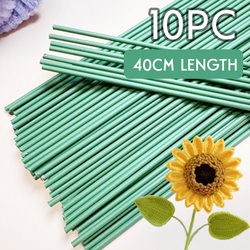Green Floral Wire Stems Artificial Flower Making DIY Craft Crochet Bouquet Making