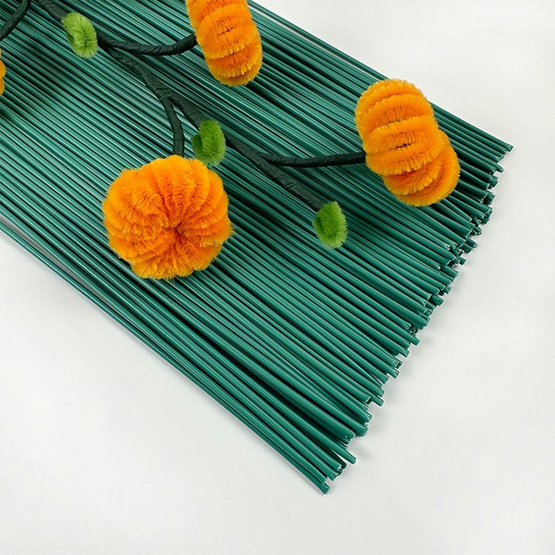 Green Floral Wire Stems Artificial Flower Making DIY Craft Crochet Bouquet Making