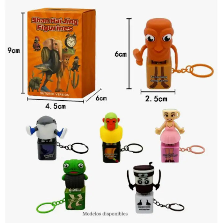 Italian Brainrot Fidget Light Keychain Clicker Toy