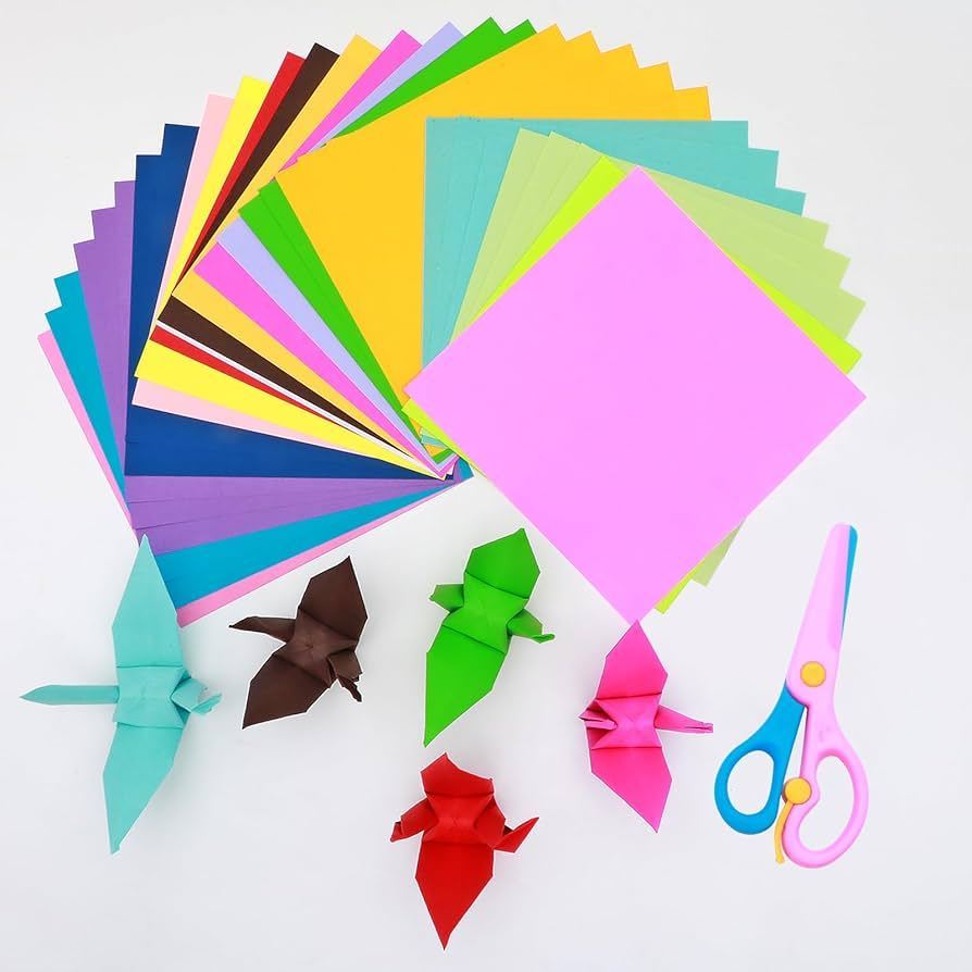Origami Paper 15cm Creative Square Coloured Folding Paper Kids DIY Art Crafts