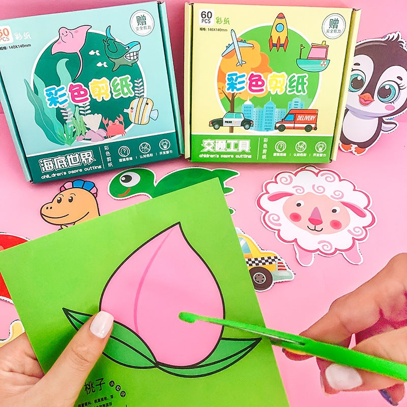 ✂️ SG LOCAL STOCK ✂️ Toddler Paper Cutting Scissor Skills Kids Activity Cut Paper Children Busy Book