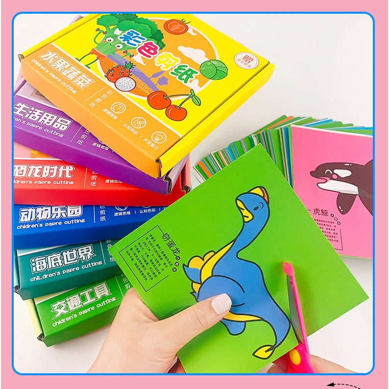 ✂️ SG LOCAL STOCK ✂️ Toddler Paper Cutting Scissor Skills Kids Activity Cut Paper Children Busy Book