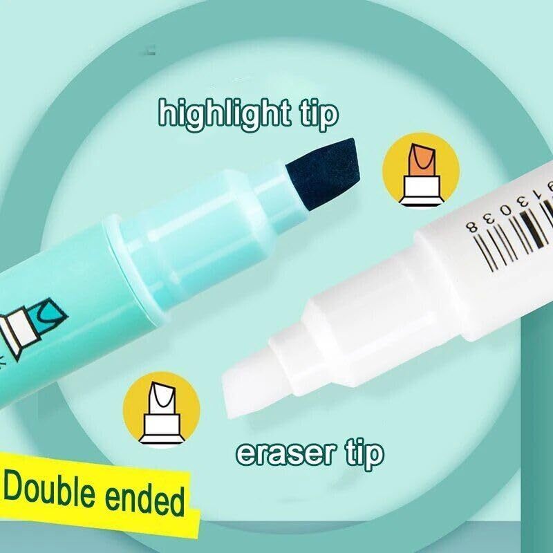 Erasable Highlighter Pen Pastel Colour Marker Annotation Note Taking Stationery