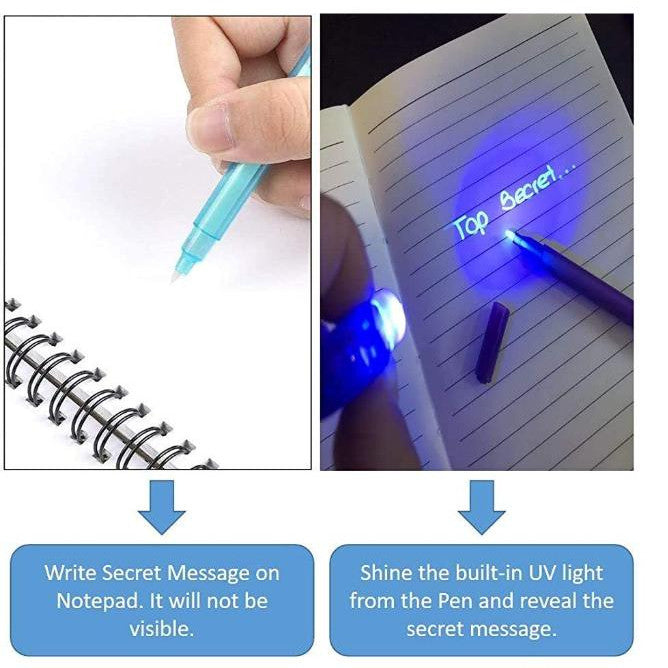 Magic Invisible Ink Spy Pen Invincible Children Birthday Kids Goodie Bag Toy Gift