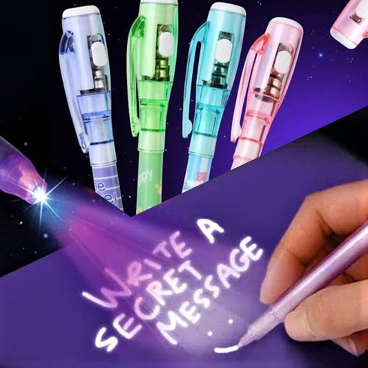 Magic Invisible Ink Spy Pen Invincible Children Birthday Kids Goodie Bag Toy Gift