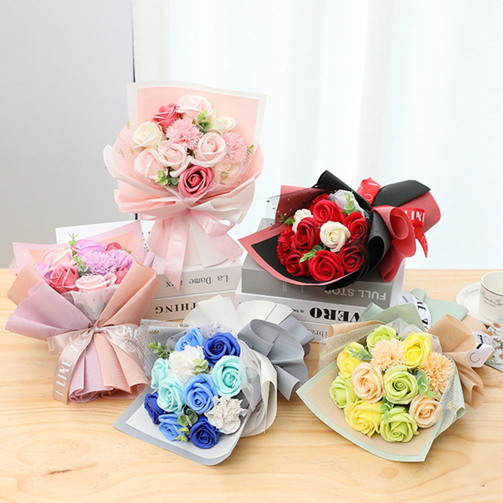 Soap Rose Flower Bouquet Surprise Gifts
