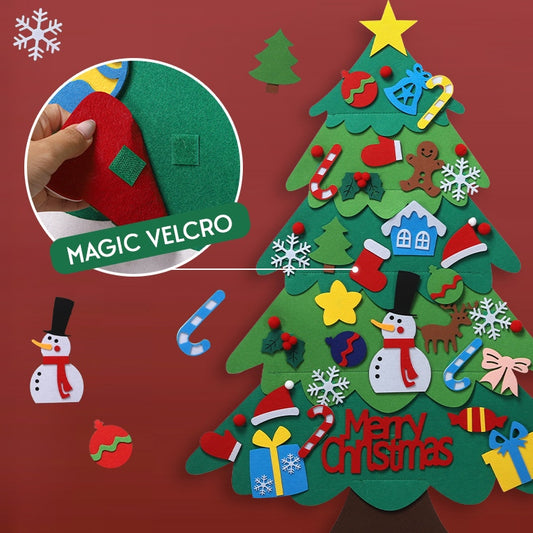 DIY Felt Christmas Tree Wall Decoration