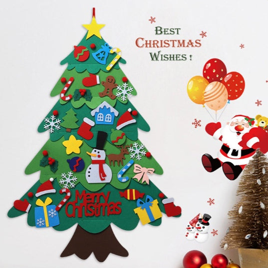 DIY Felt Christmas Tree Wall Decoration