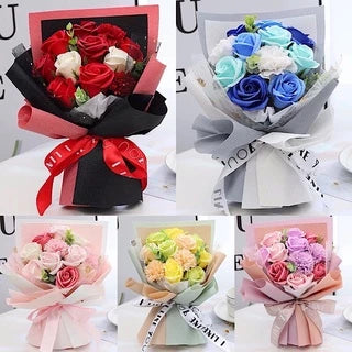 Soap Rose Flower Bouquet Surprise Gifts