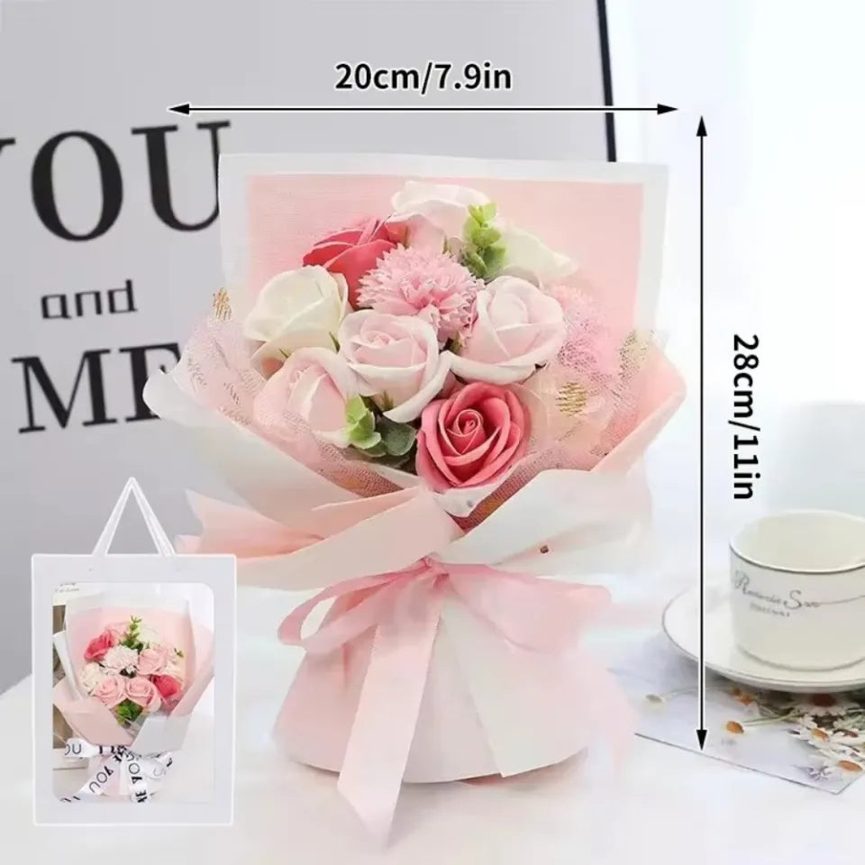 Soap Rose Flower Bouquet Surprise Gifts
