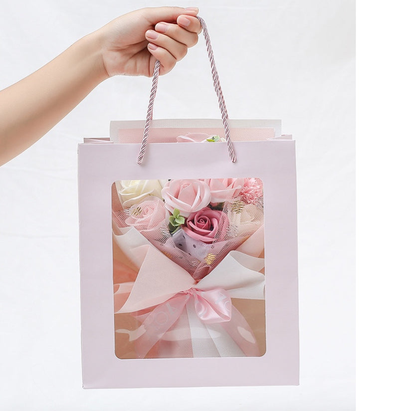 Soap Rose Flower Bouquet Surprise Gifts