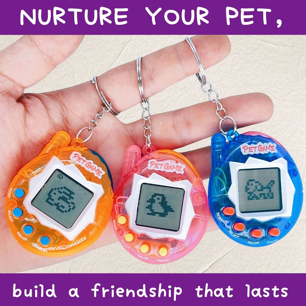 Retro Virtual Pet Toy Tamagotchi Keychain