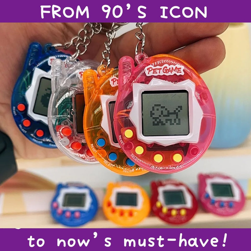Retro Virtual Pet Toy Tamagotchi Keychain