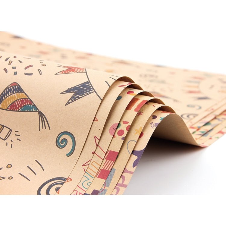 6pc High Quality Kraft Gift Wrapping Paper