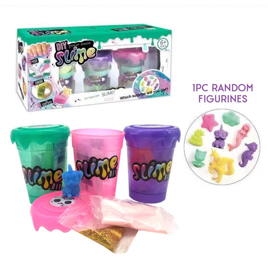 3pc DIY Make Your Own Slime Children Toy Kids Birthday Party Goodie Bags Gifts Toys