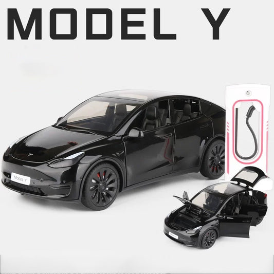 Tesla Model Y 1:24 Pull BackToy Car with Lights and Music