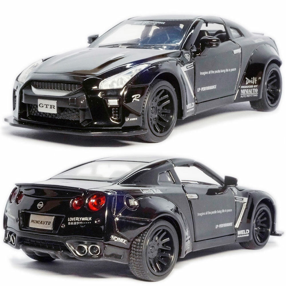 Nissan GTR Car Pull Back 1:32 Diecast Metal Toy Car