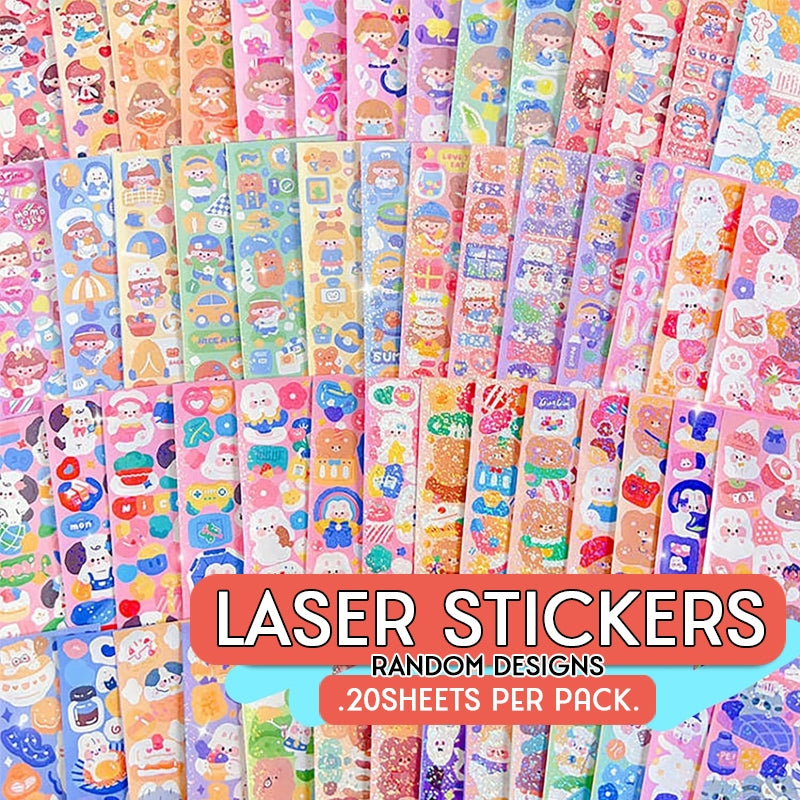 Laser Sticker Kids Guka Korean Cute Glitter Children Scrapbook Decorative Sticker