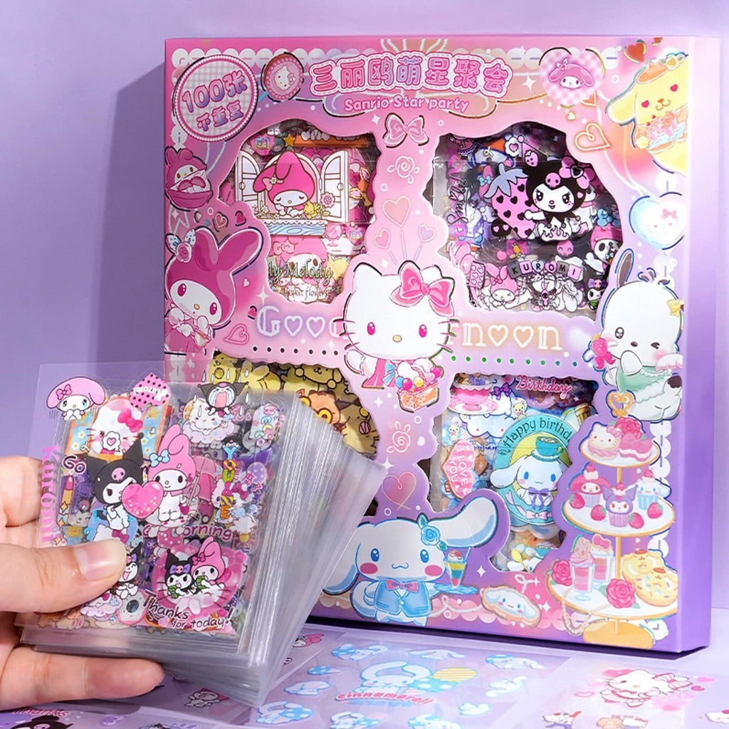 Sanrio Star Party 100pc Sticker DIY Arts Crafts Decorative Stickers