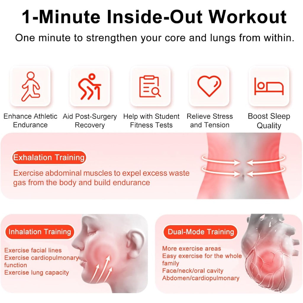 Breathing Trainer Device Dumbell Abs Exercise