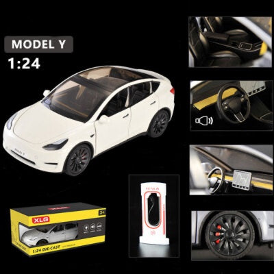 Tesla Model Y 1:24 Pull BackToy Car with Lights and Music