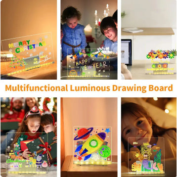 LED Erasable Acrylic Light Up Board with Whiteboard Markers
