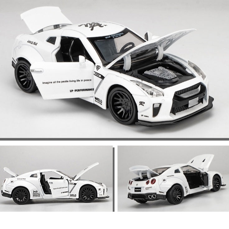 Nissan GTR Car Pull Back 1:32 Diecast Metal Toy Car