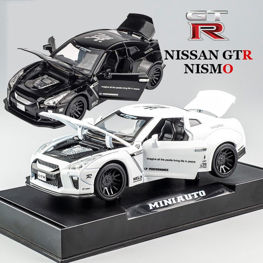 Nissan GTR Car Pull Back 1:32 Diecast Metal Toy Car