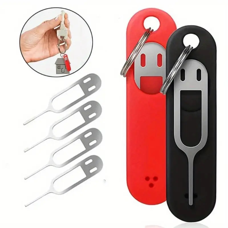 Anti-Lost SIM Card Eject Pin Key Tag Keychain