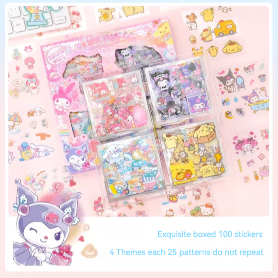Sanrio Star Party 100pc Sticker DIY Arts Crafts Decorative Stickers