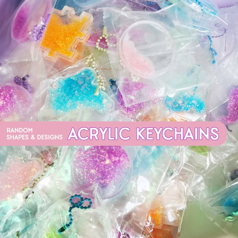 DIY Random Glitter Gradient Guka Acrylic Blank Keychain