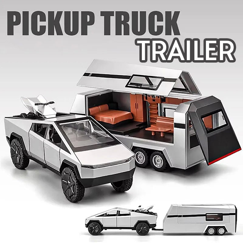 Tesla Cybertruck Pickup Trailer 1:32 Off-Road Truck Toy