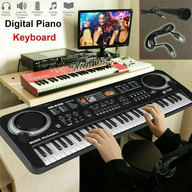 Electronic Keyboard Piano 61 Keys with Microphone