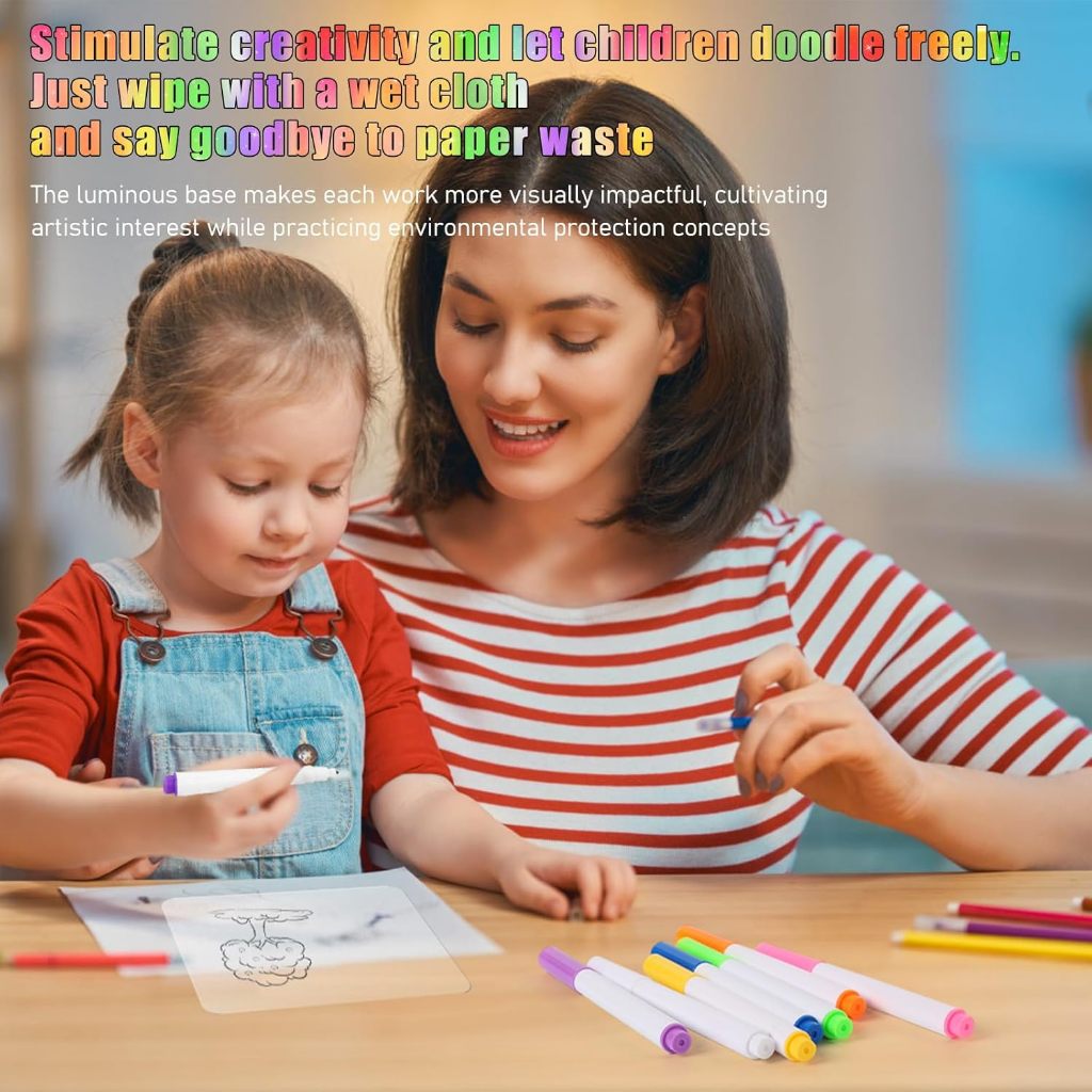 LED Erasable Acrylic Light Up Board with Whiteboard Markers