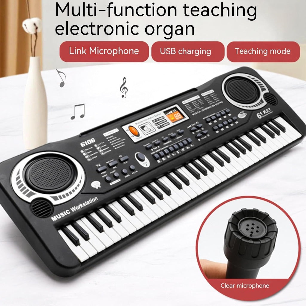 Electronic Keyboard Piano 61 Keys with Microphone