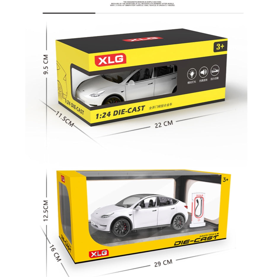 Tesla Model Y 1:24 Pull BackToy Car with Lights and Music