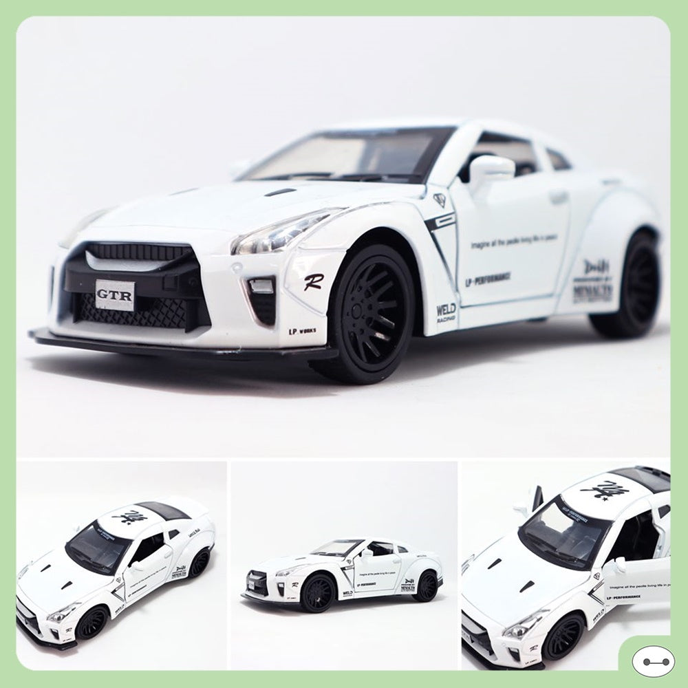 Nissan GTR Car Pull Back 1:32 Diecast Metal Toy Car
