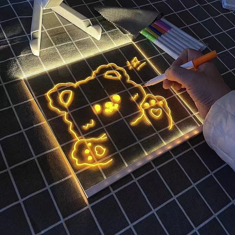 LED Erasable Acrylic Light Up Board with Whiteboard Markers