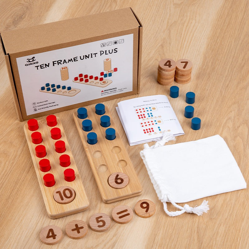 Ten Frame Unit Plus Montessori Math Wooden Toy
