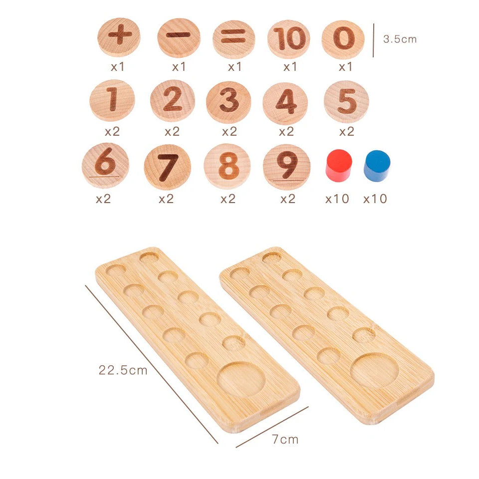 Ten Frame Unit Plus Montessori Math Wooden Toy