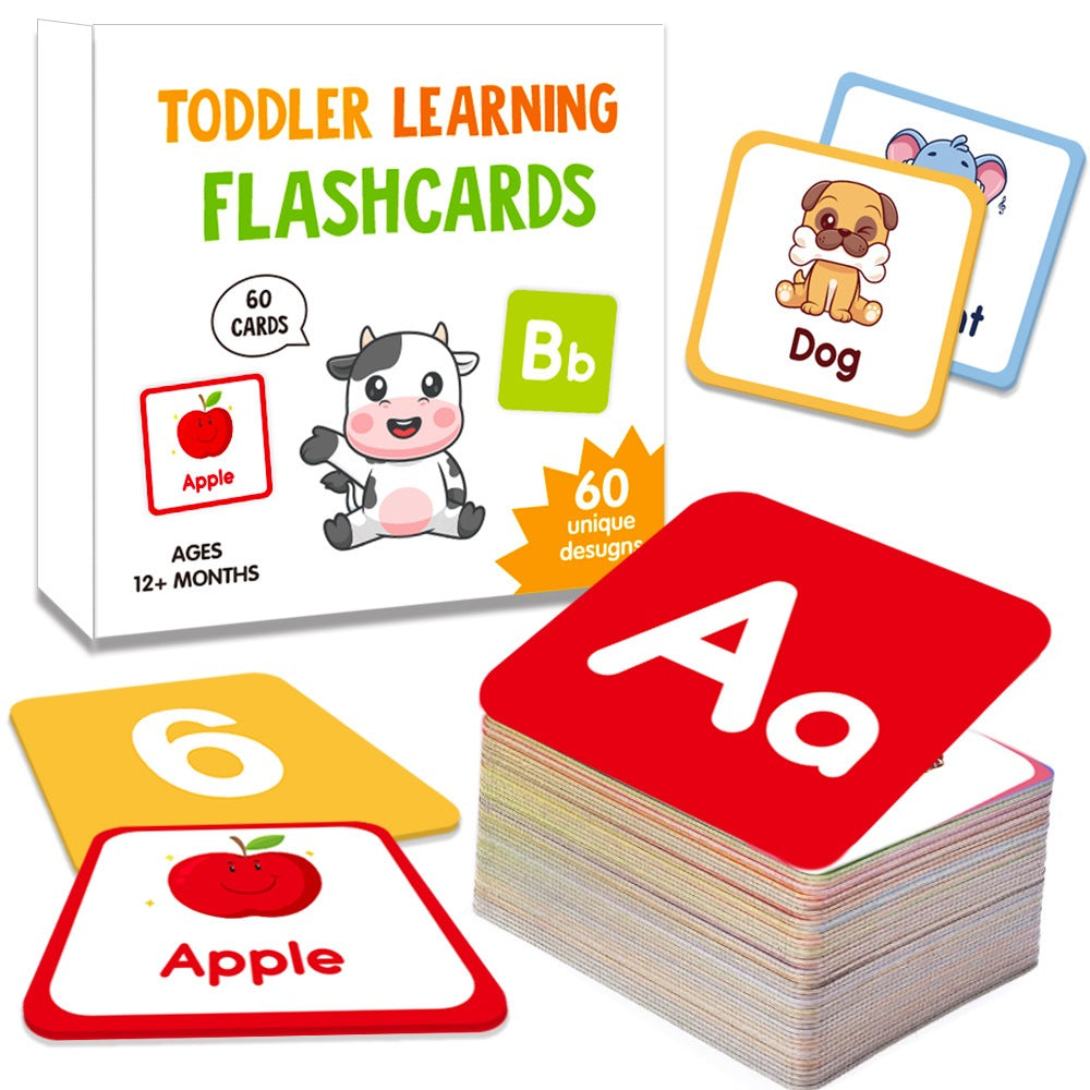 60pc Toddler Learning Flashcards