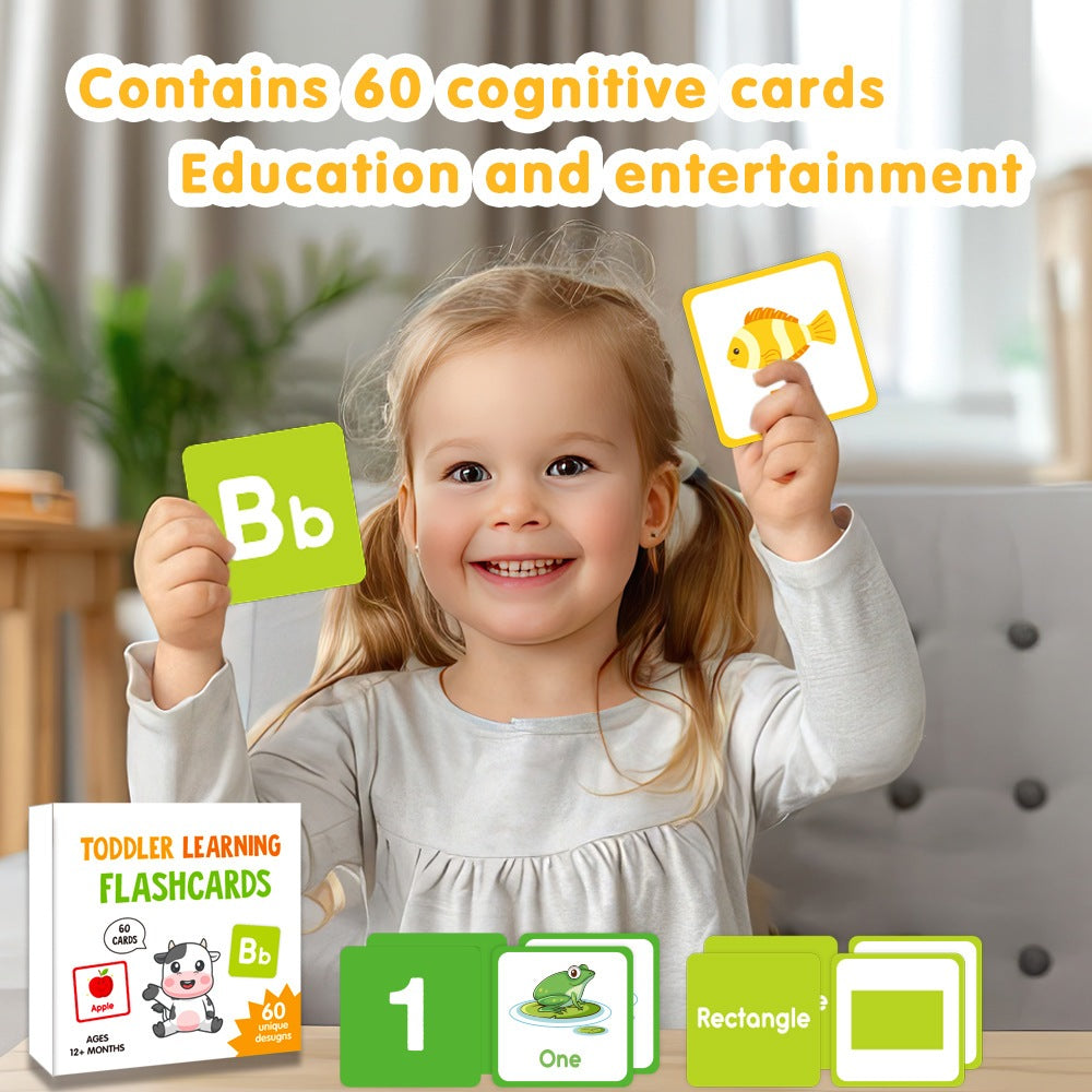 60pc Toddler Learning Flashcards