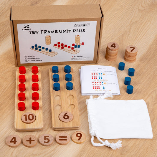 Ten Frame Unit Plus Montessori Math Wooden Toy