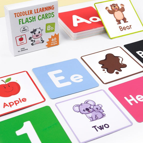 60pc Toddler Learning Flashcards